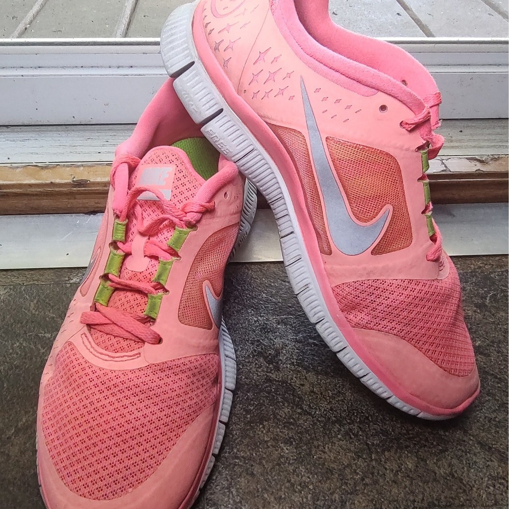 Nike Free 5.0 Womens‎ Running Shoes Pink Silver Lime Green Sneakers 511880-601